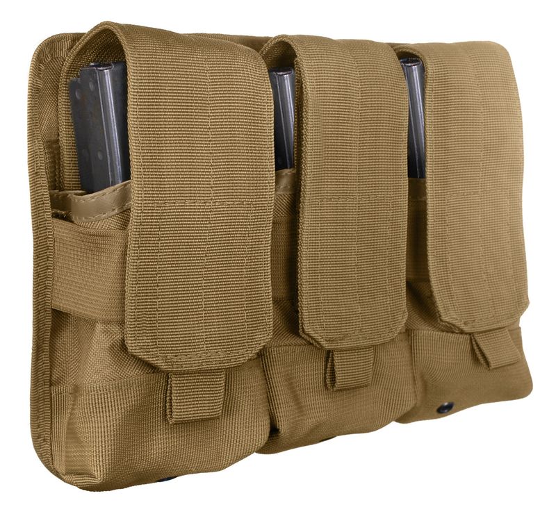 ROTHCO MOLLE UNIVERSAL TRIPLE MAG RIFLE POUCH - Coyote