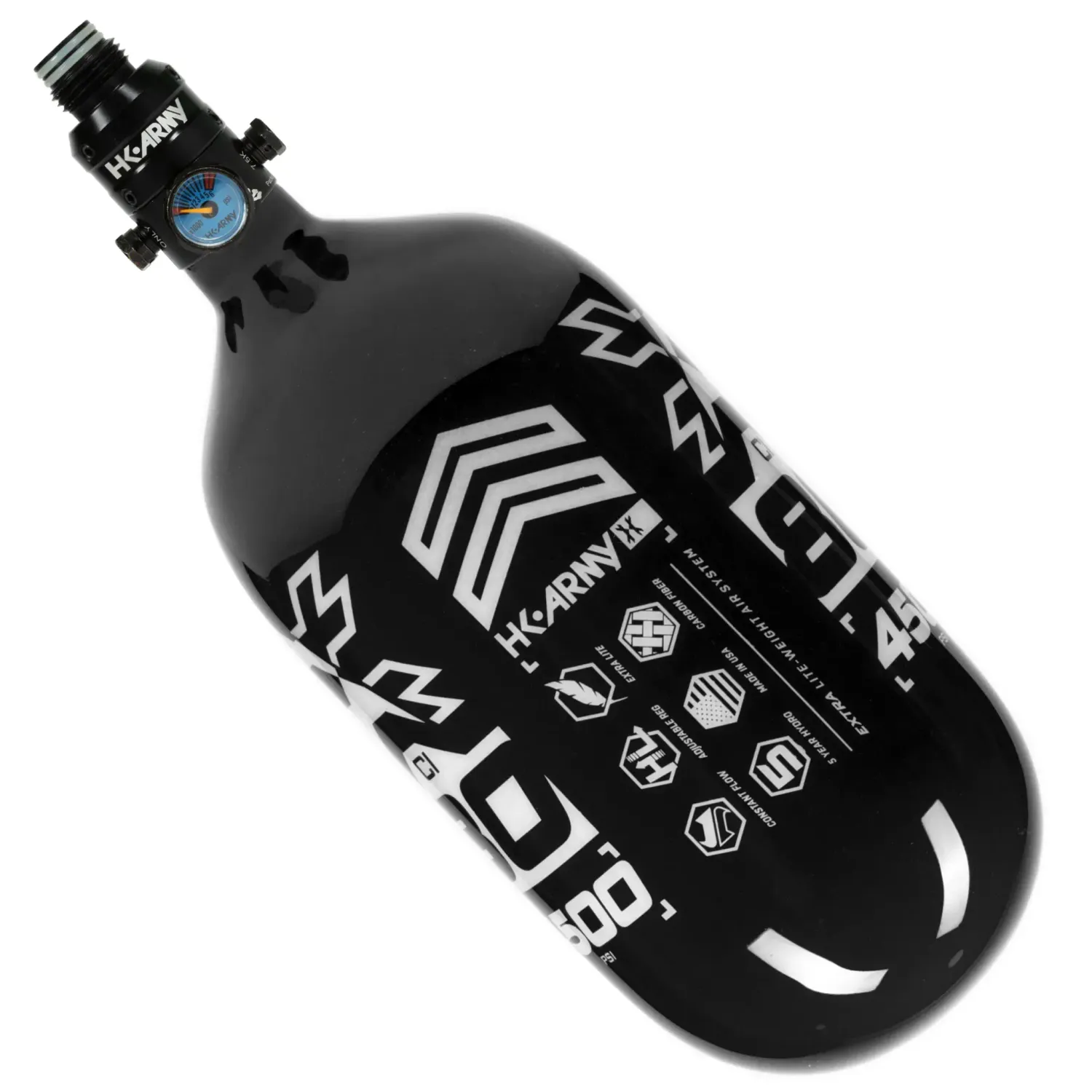 HK Army Compressed Air Tank Extra Lite 80 / 4500 - Pro Reg - Black