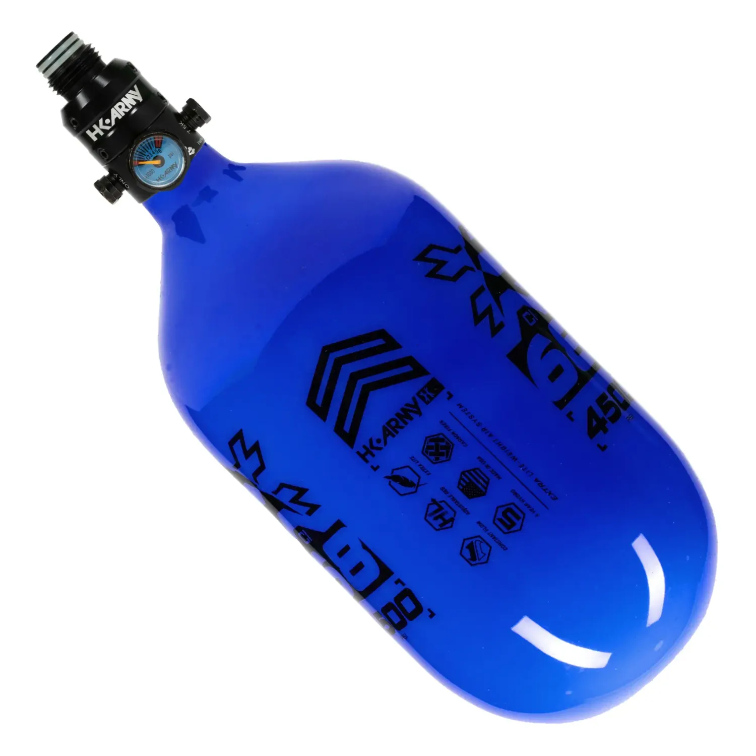 HK Army Compressed Air Tank Extra Lite 68 / 4500 - Pro Reg - Blue