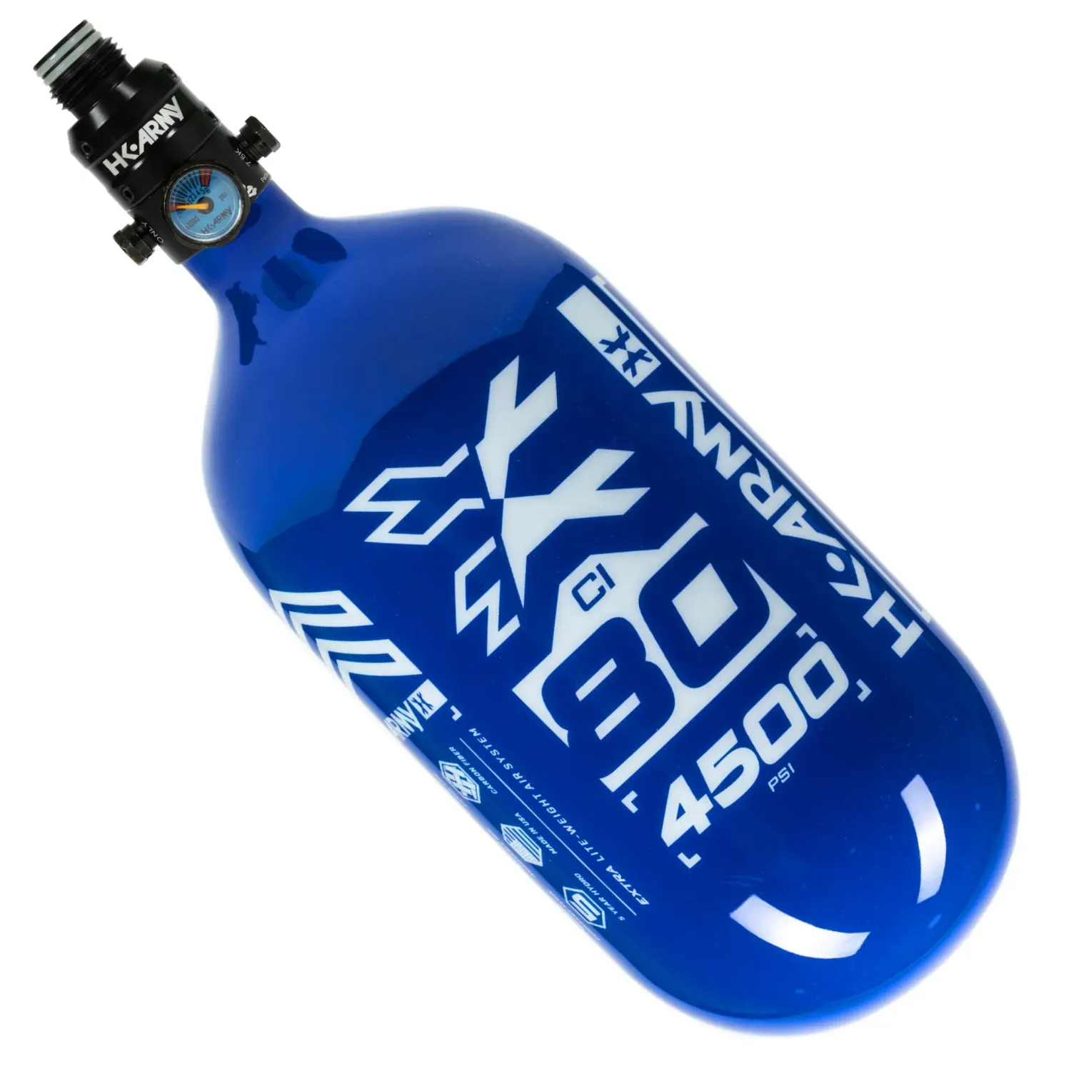 HK Army Compressed Air Tank Extra Lite 80 / 4500 - Pro Reg - Blue