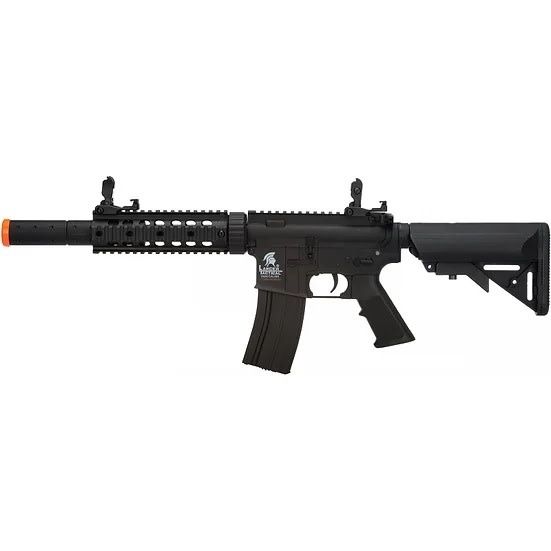 Lancer Tactical Airsoft AEG Rifle -M4 SD Carbine Black
