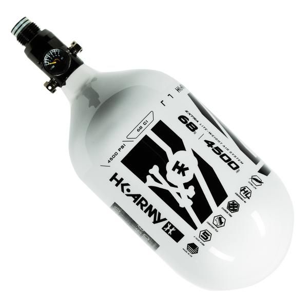 HK Army Compressed Air Tank Extra Lite 68 / 4500 - Slash White/ Black