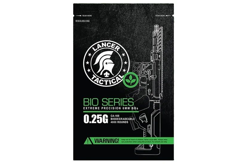 Lancer Tactical Airsoft BB&#39;s Bio .25g 4000ct