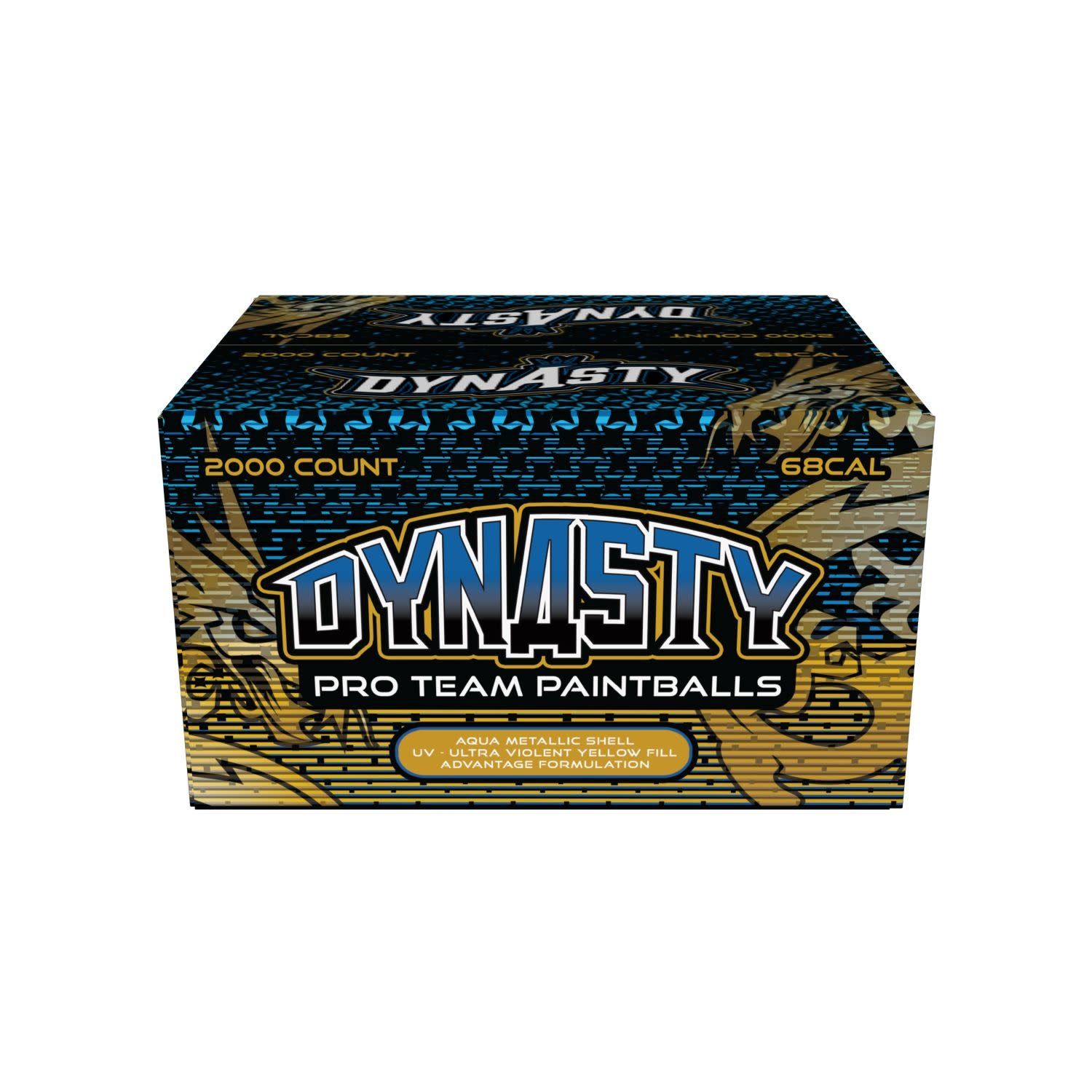 Dynasty Paintballs Blue Shell/ Yellow Fill - 2000 Count