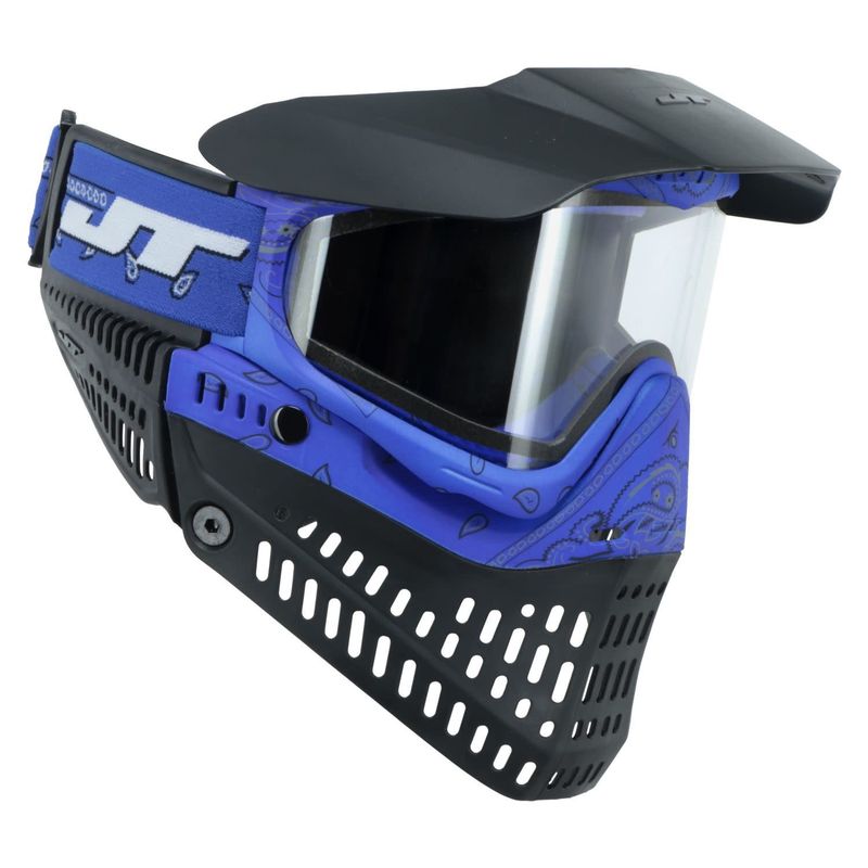 JT Proflex Goggles LE Bandana Blue w/ Clear and Smoke Lens