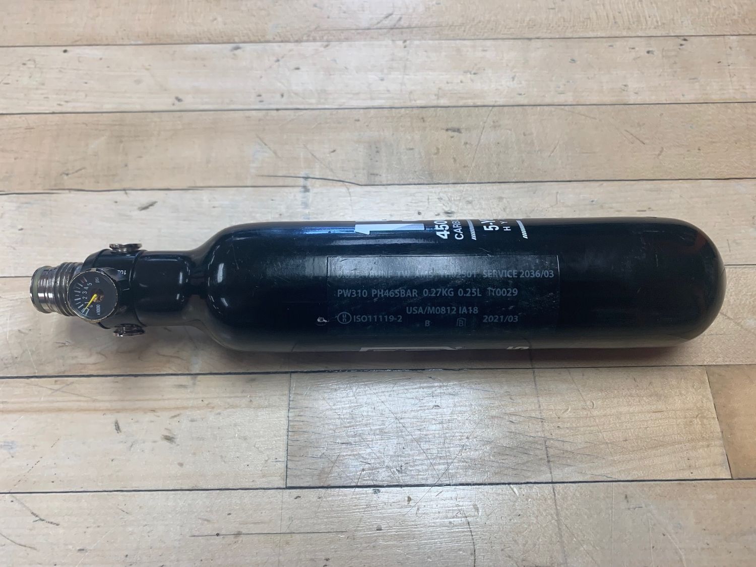 Pre Owned First Strike 15/ 4500 Half Pint Compressed Air Tank