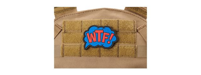 WTF PVC Patch - Blue/ Red