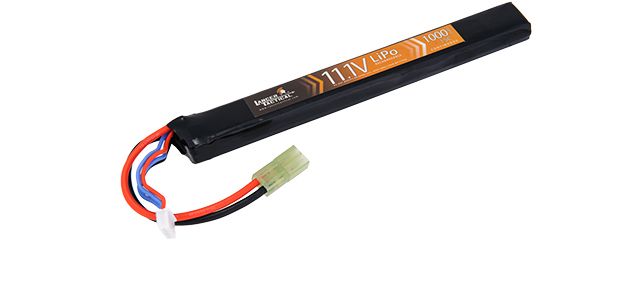 Lancer Tactical LIPO 11.1 1000mah Stick Battery (Tamiya) 6.6&quot;x.75&quot;