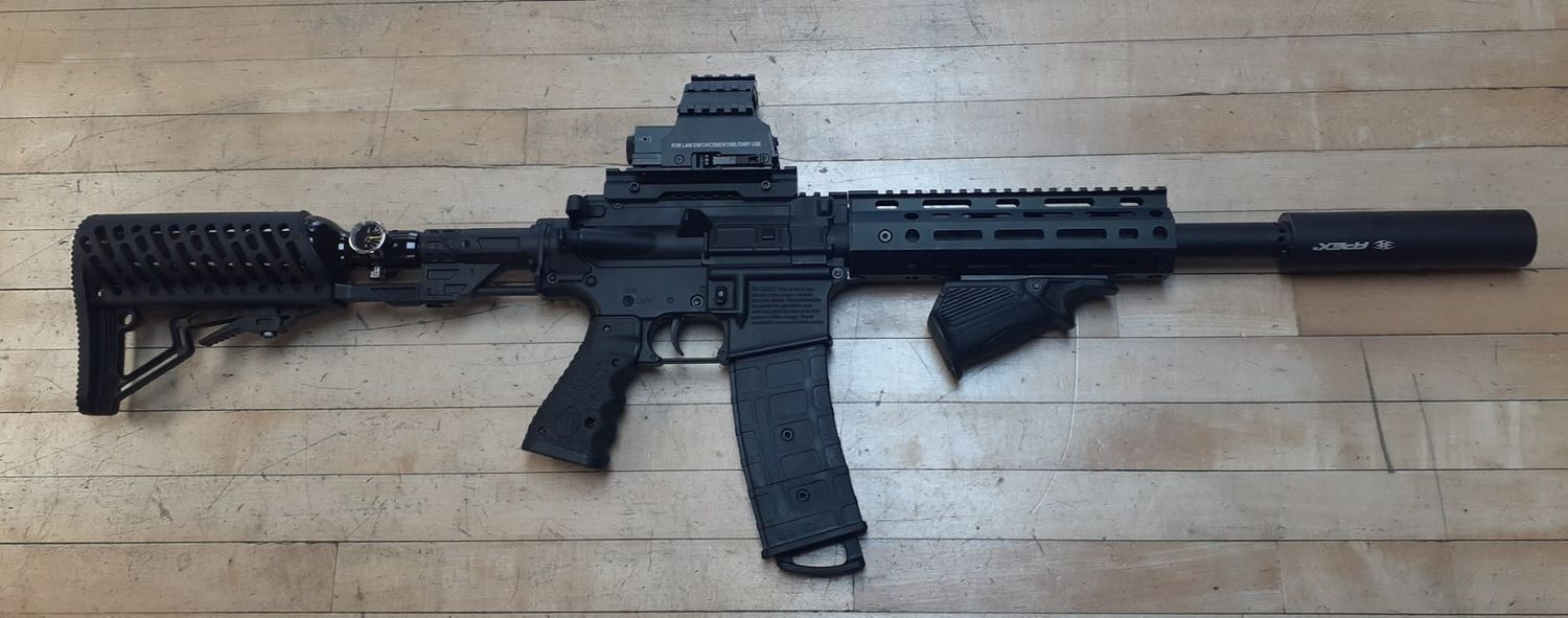 Pre Owned Tippmann TMC Black w/ air thru kit