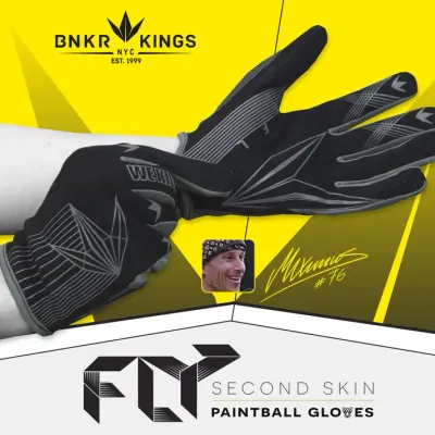 Bunkerkings Fly Paintball Gloves - Black Small/Medium