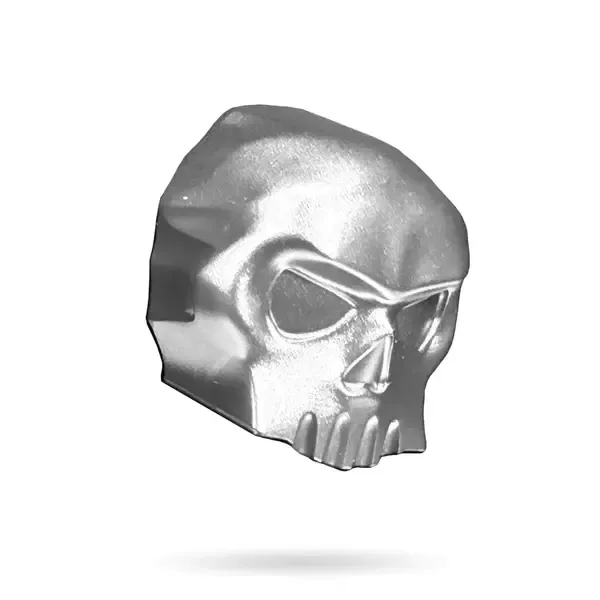 Infamous ETHA3 Skull Back Cap - Silver