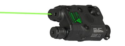 AN/PEQ-15 L.E.D. WHITE LIGHT + GREEN LASER w/IR LENS - BLACK