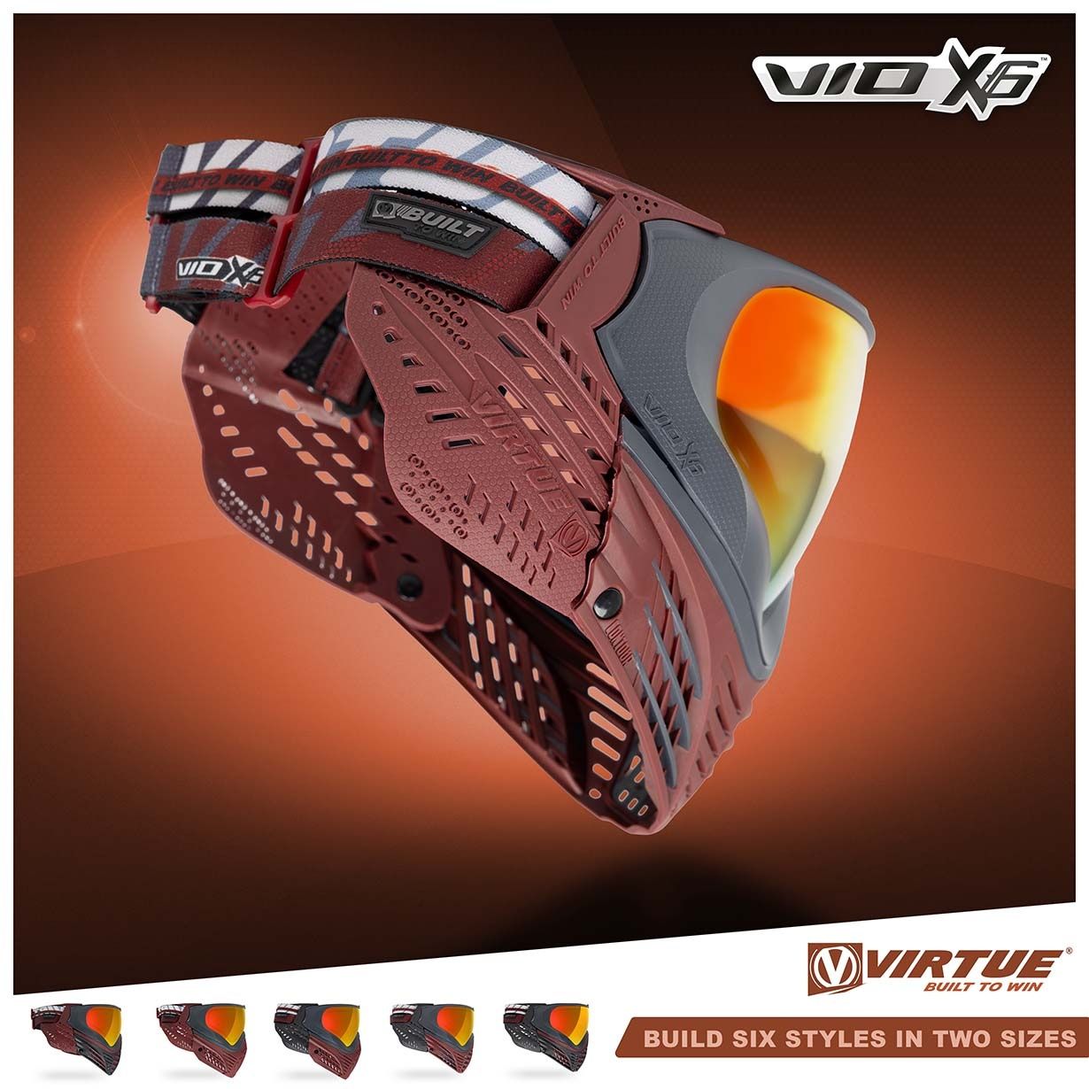 Virtue VIO X6 Goggles -Red Fire