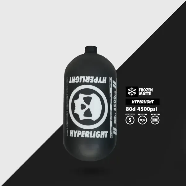 Infamous Hyperlight Tank  80 ci / 4500 psi - Matte Black / White (Bottle Only)