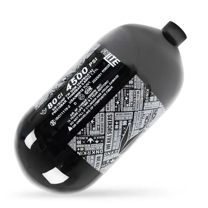 Bunkerkings FN Lite Air Tank 80ci (Bottle Only) - Black WKS