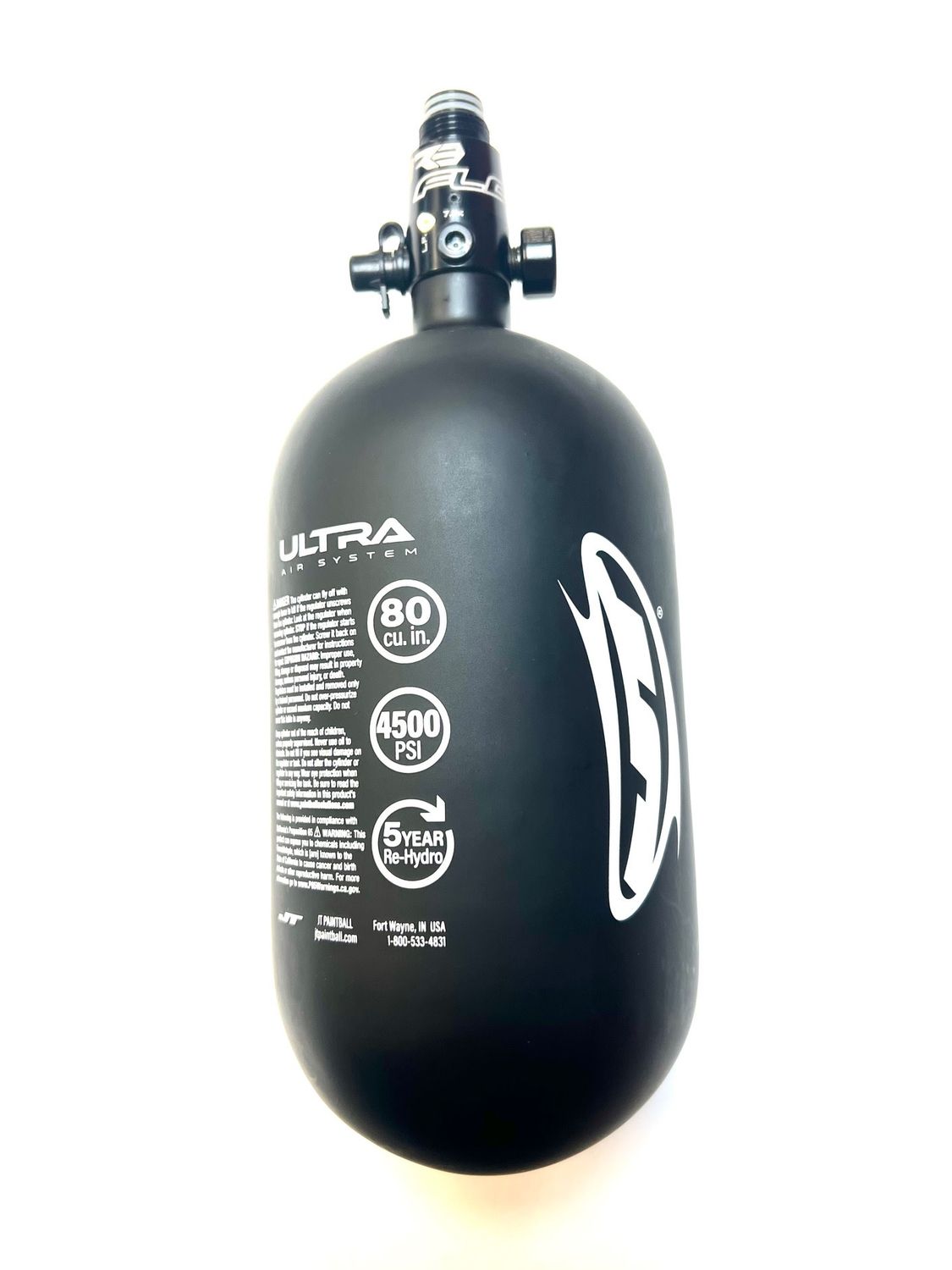 JT Ultra Light Tank  80 ci / 4500 psi (W/ FLO Reg) - Matte Black