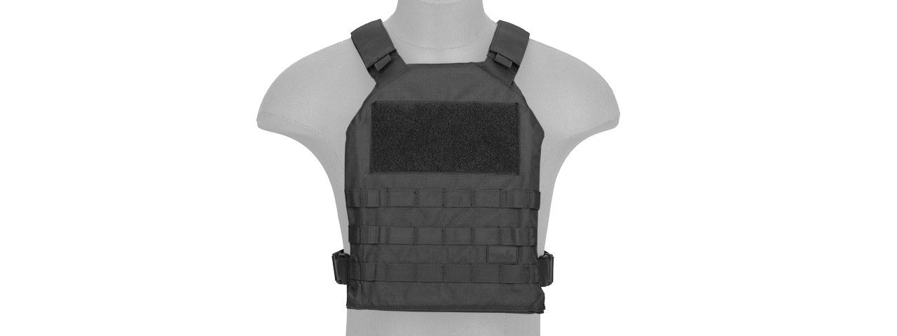 Lancer Tactical Molle Plate Carrier Vest - Black