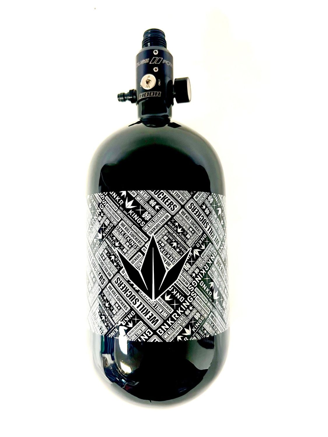 Bunkerkings FN Lite Air Tank w/ Hook Regulator - 80ci - Black WKS