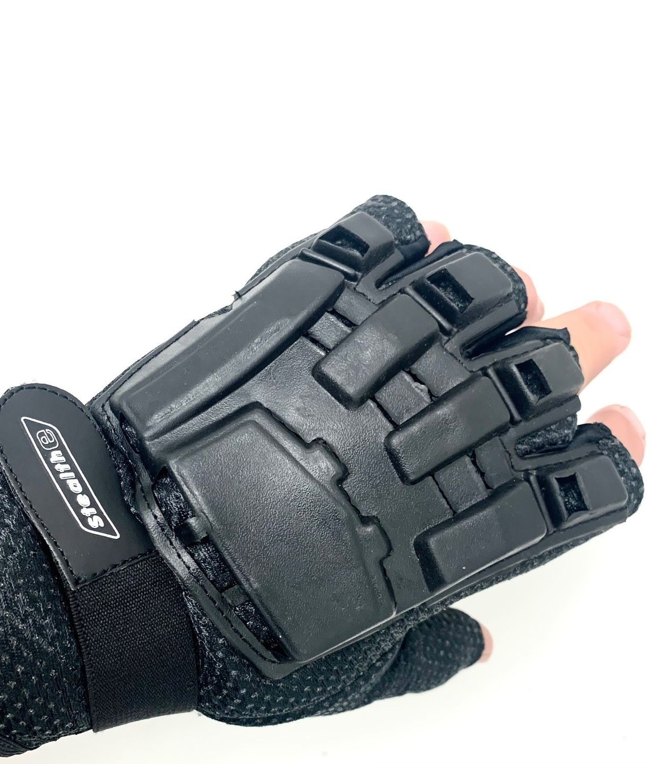 Stealth E Hard Back Gloves Fingerless 
