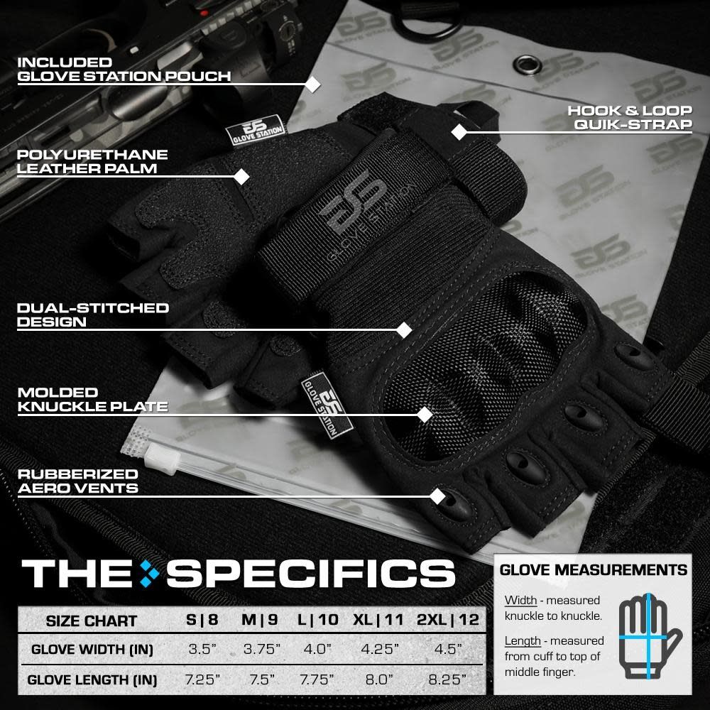 The Combat Fingerless  Glove
