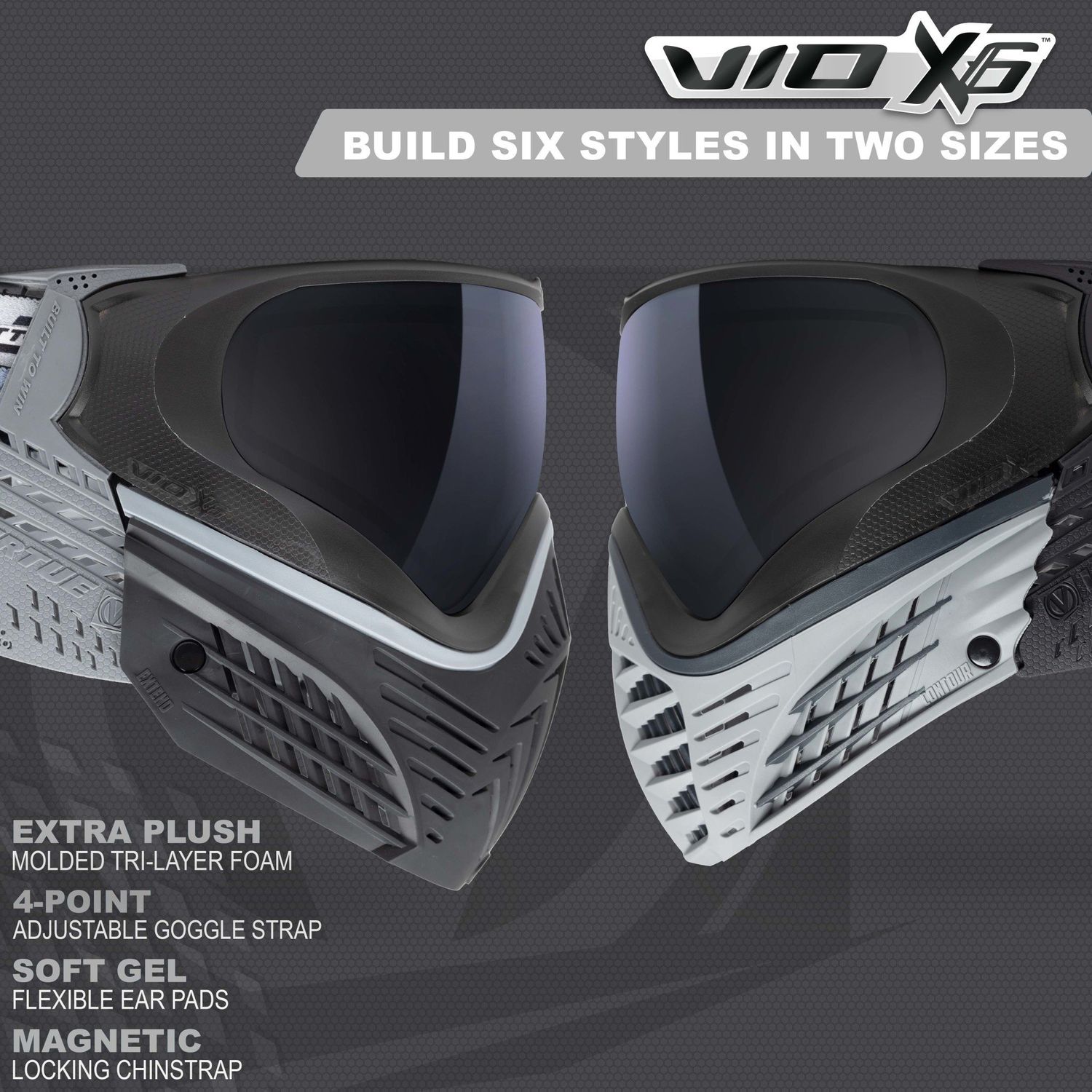 Virtue Vio X6 Goggles - Black Storm