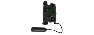 AN/PEQ-15 L.E.D. WHITE LIGHT + GREEN LASER w/IR LENS - BLACK