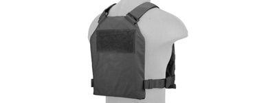 Lancer Tactical Molle Plate Carrier Vest - Black