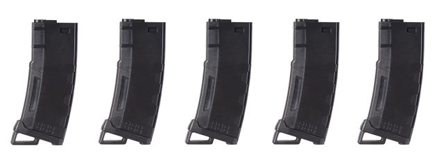 Lancer Tactical 130 Round High Speed Mid-Cap Magazine Pack of 5