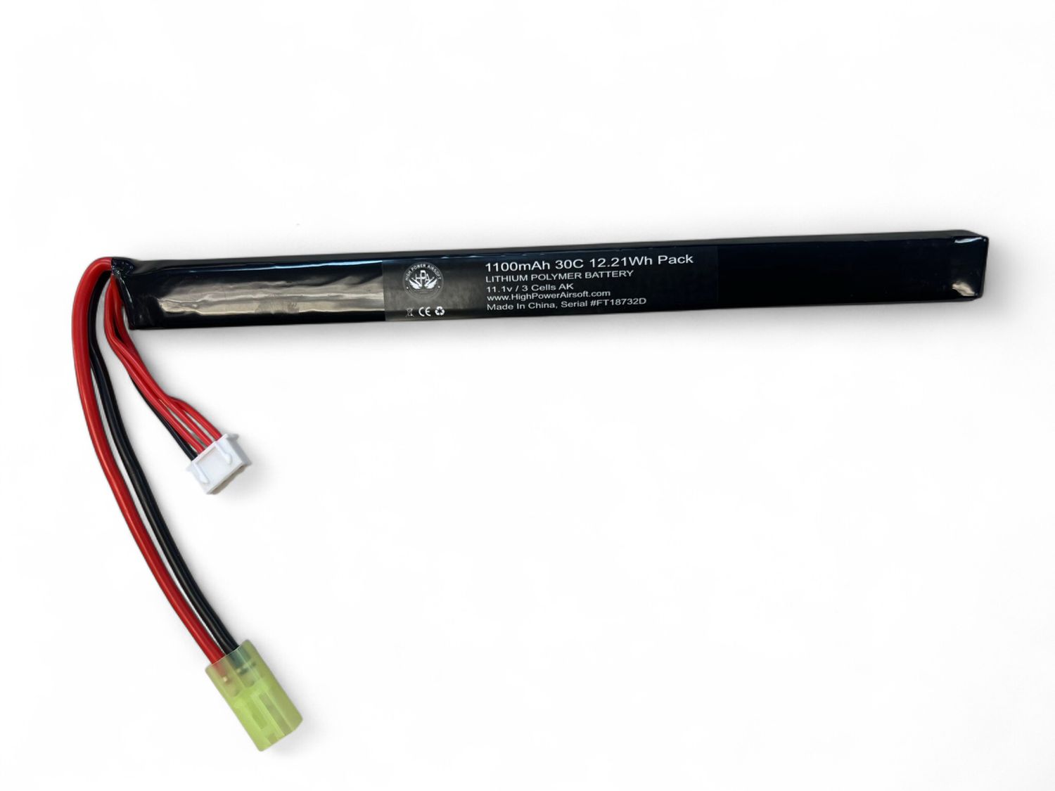 HPA 11.1v Stick 1100MaH LiPo AK style (Mini Tamiya)