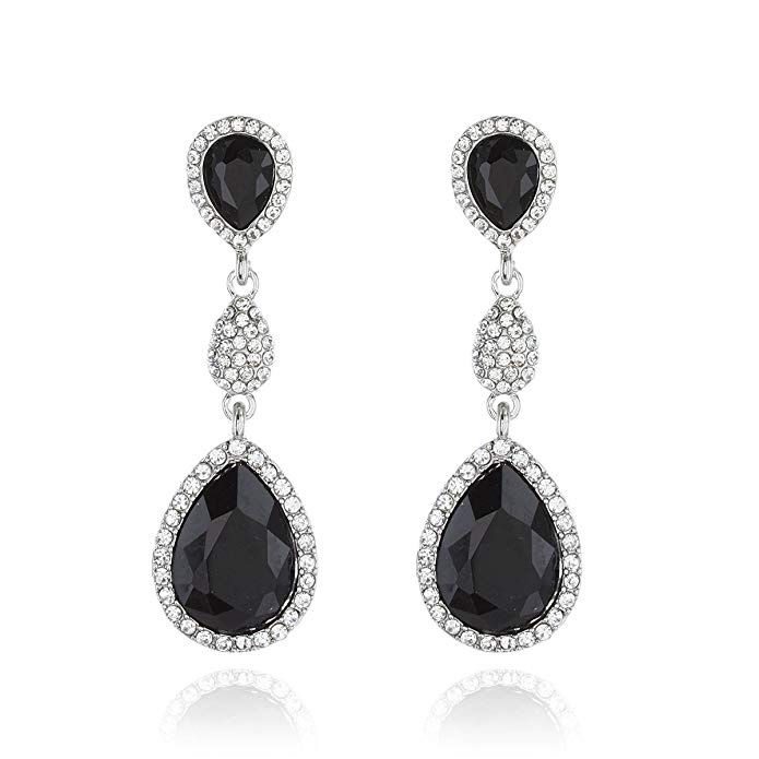 Black and Silver Earrings EQ592RJT