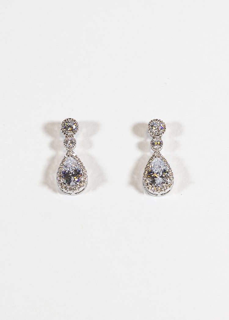2709 Silver Tear Drop Earrings