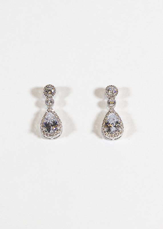2709 Silver Tear Drop Earrings