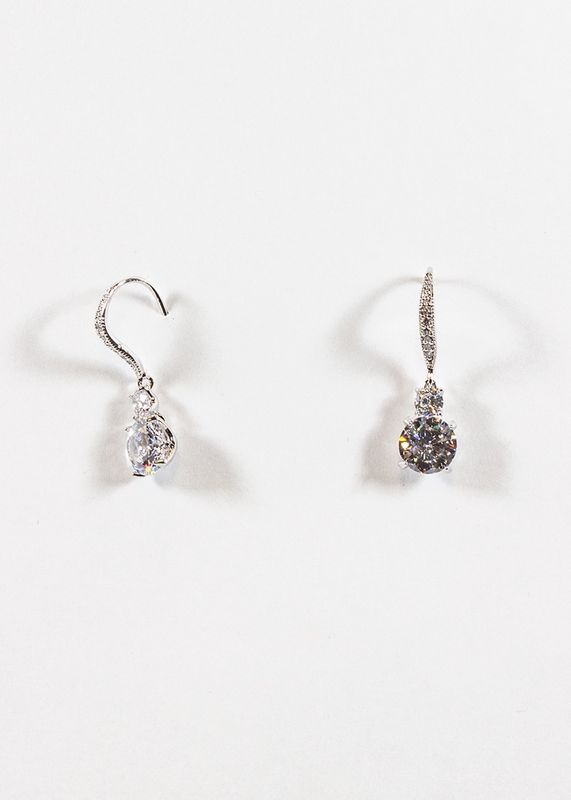 1790 Silver Clear Jewel Earrings