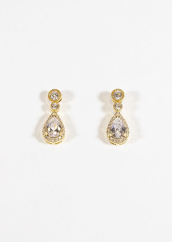 2709 Gold Tear Drop Earrings