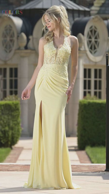 3821 Yellow Colors Dress