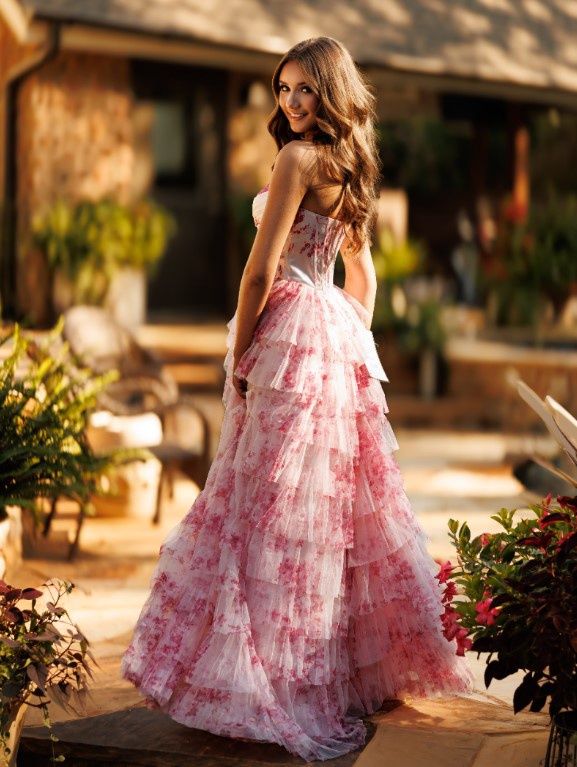 10105 White Pink Floral
