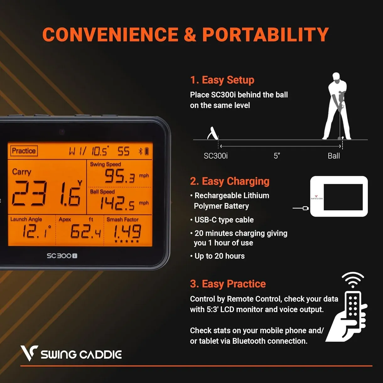 GT Voice Caddie SC300iL (23) Launch Monitor