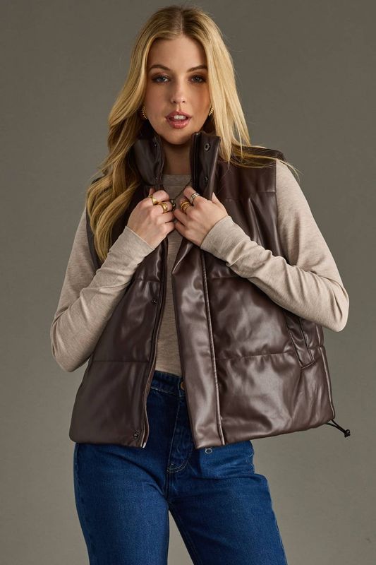Brown Leather Vest