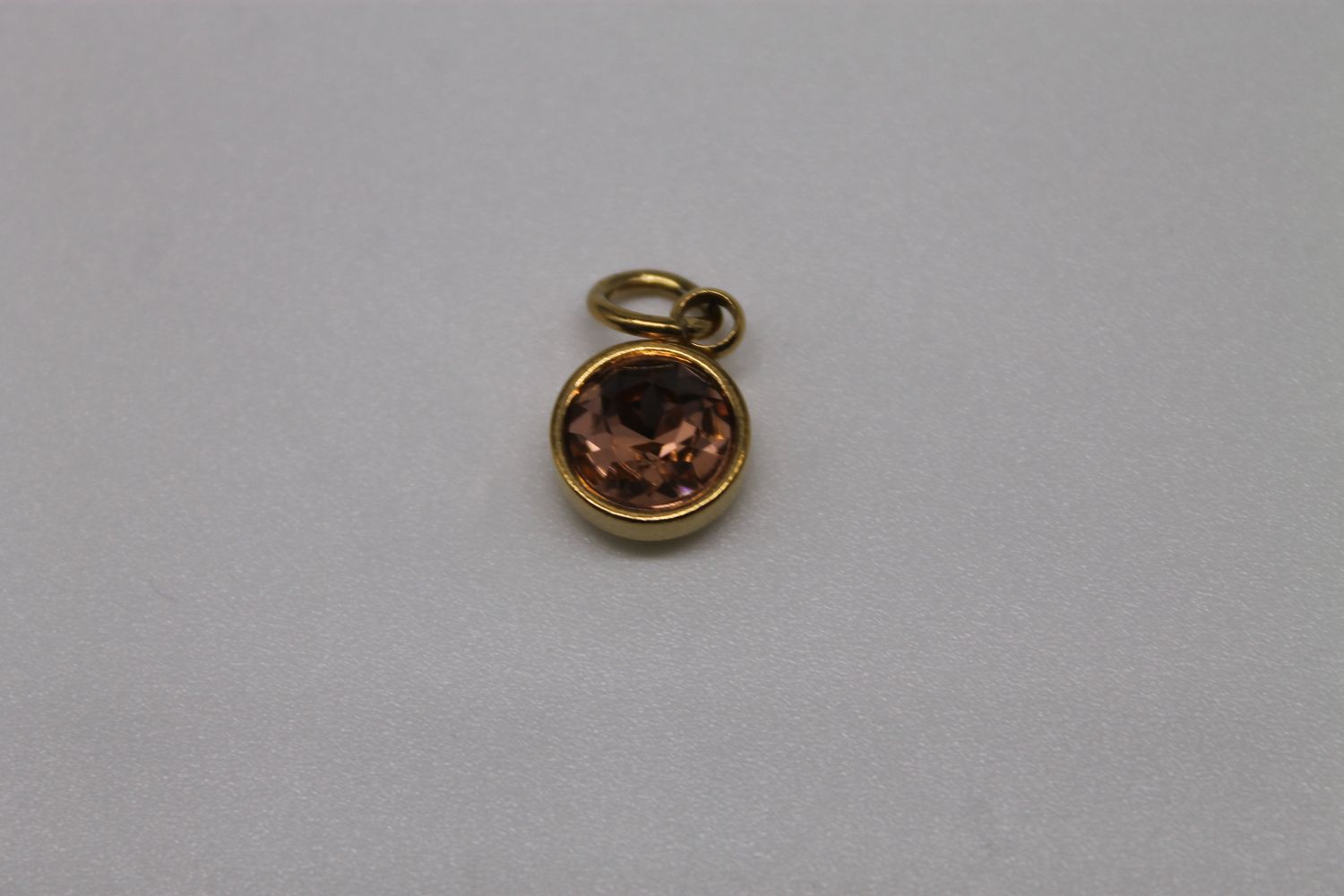 Gold Round Glass Charm, Assorted