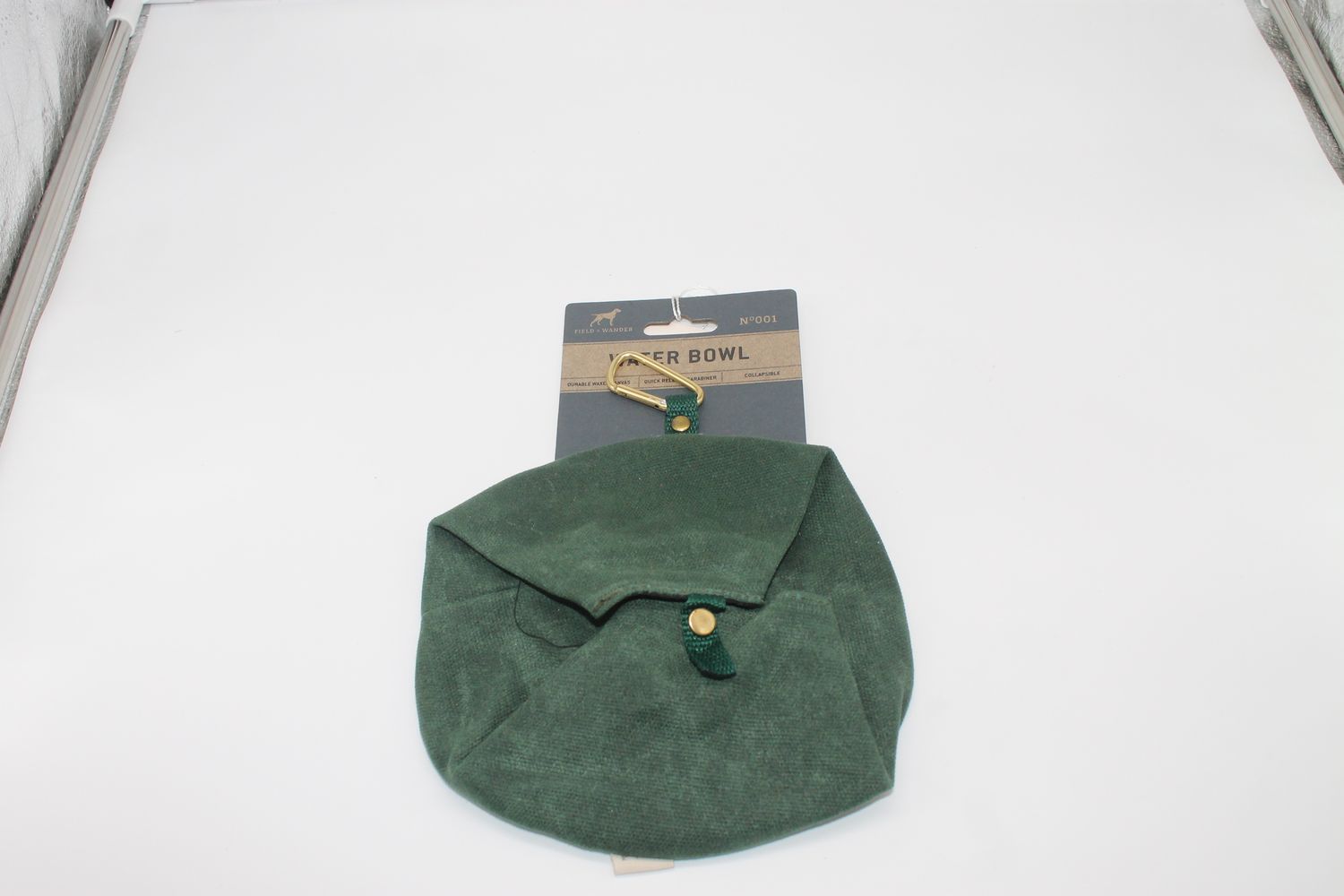 Waxed Canvas Collapsible Water Bowl