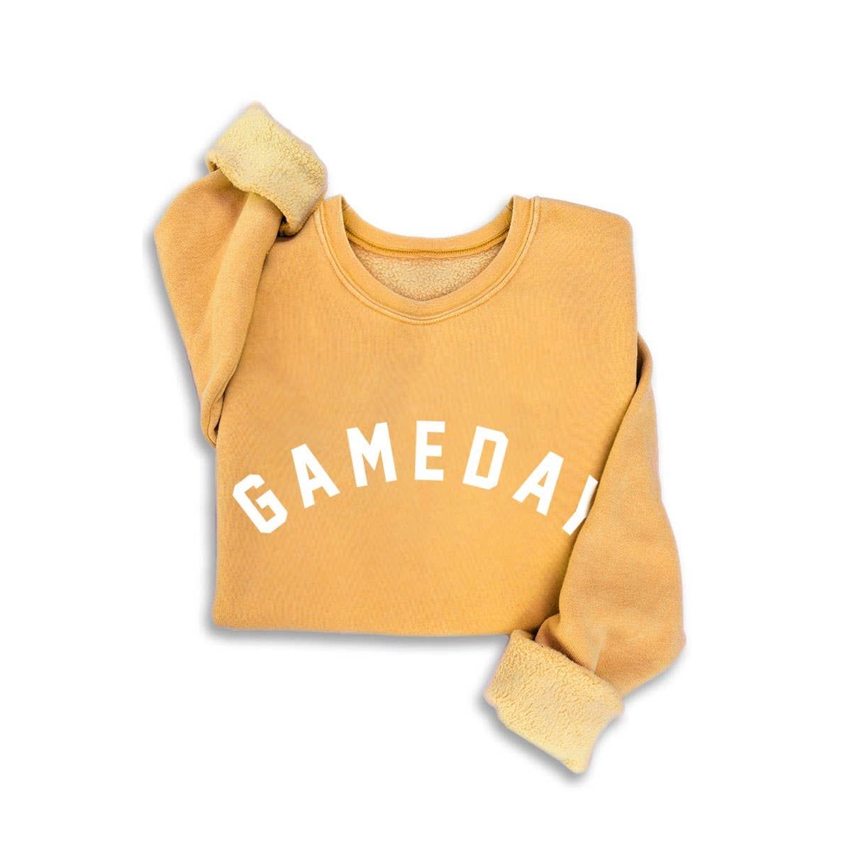 GAMEDAY MINERAL SWEATSHIRTS, Color: Mineral Mustard, Size: XL