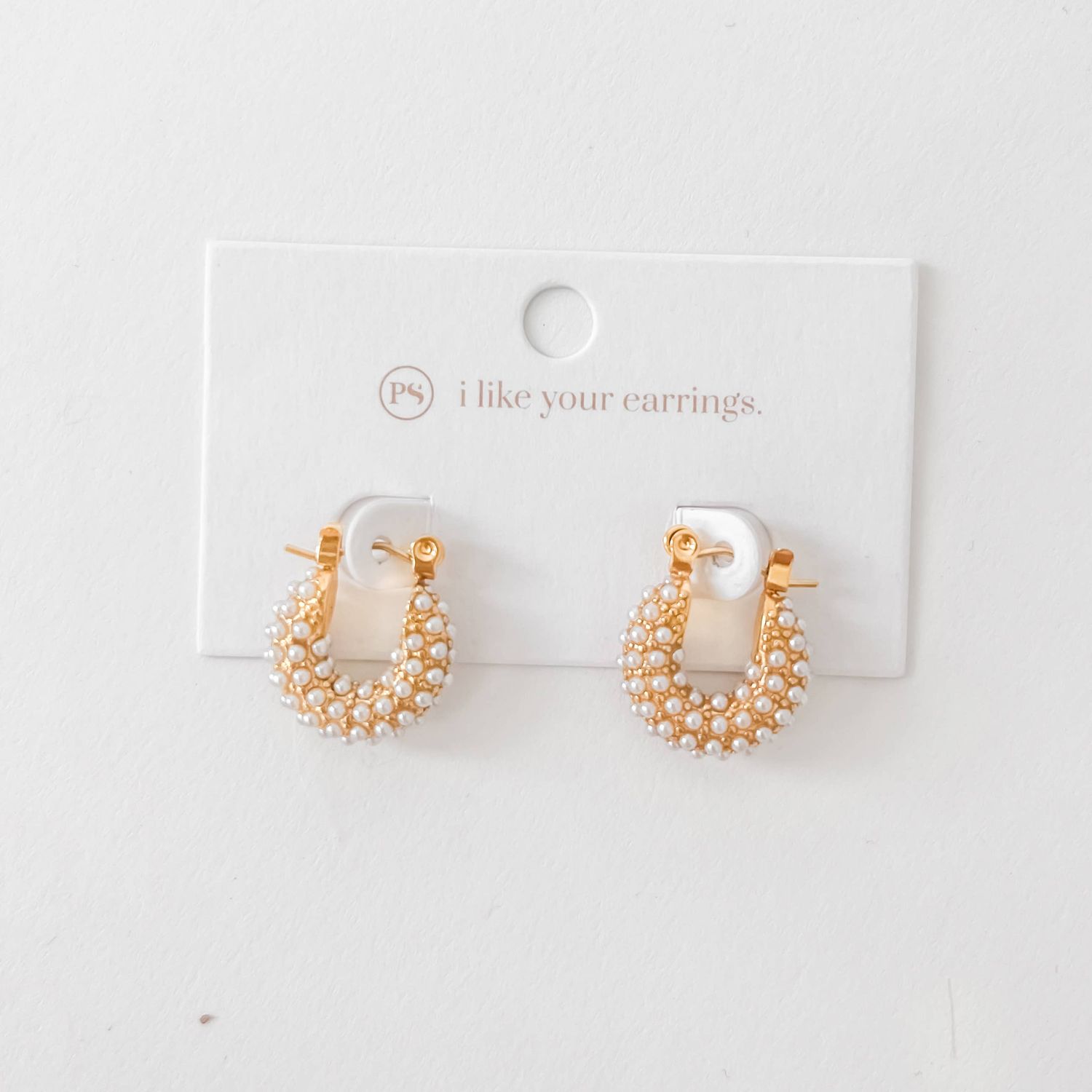 Hailey Huggie Pearl Earrings WATERPROOF Wholesale Hailey Huggie Pearl Earrings WATERPROOF Wholesale