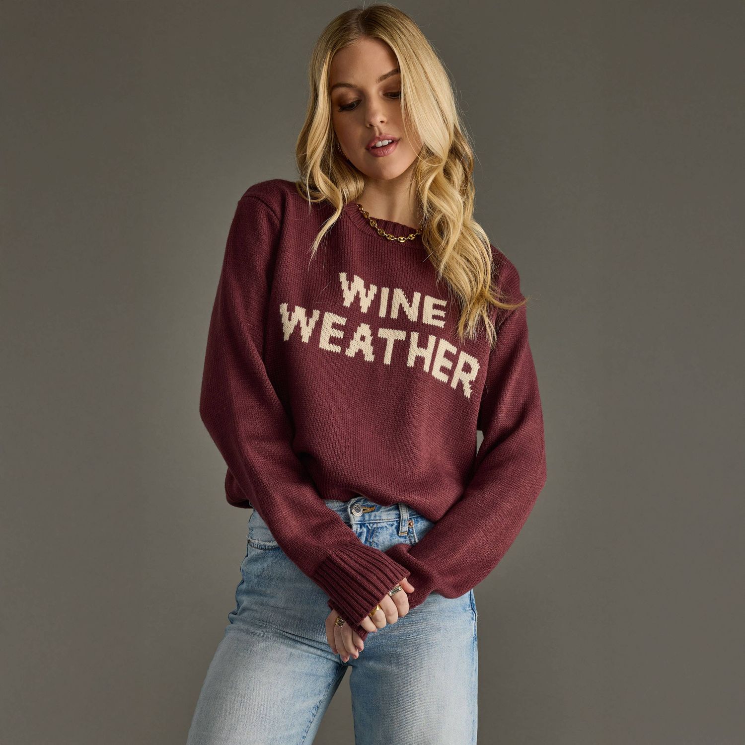 Wine Weather Sweater, Size: XL