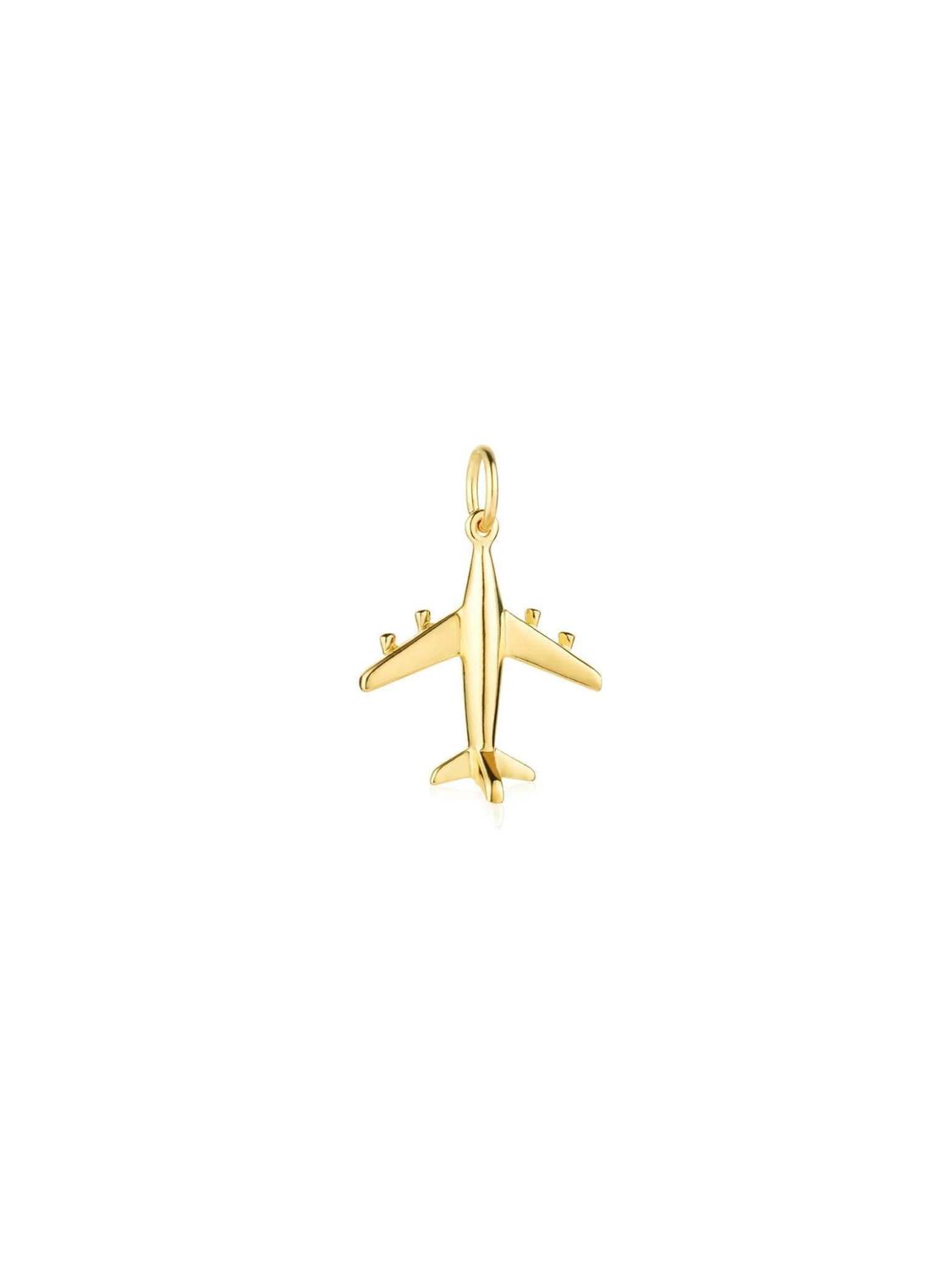 Gold Take Me Away Airplane Charm
