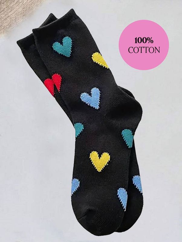 Heart Pattern Casual Socks