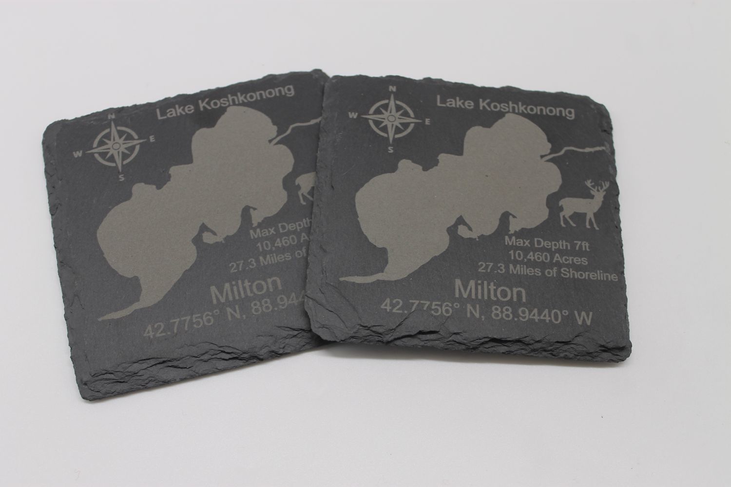 BCC Milton Lake Slate Coaster Each