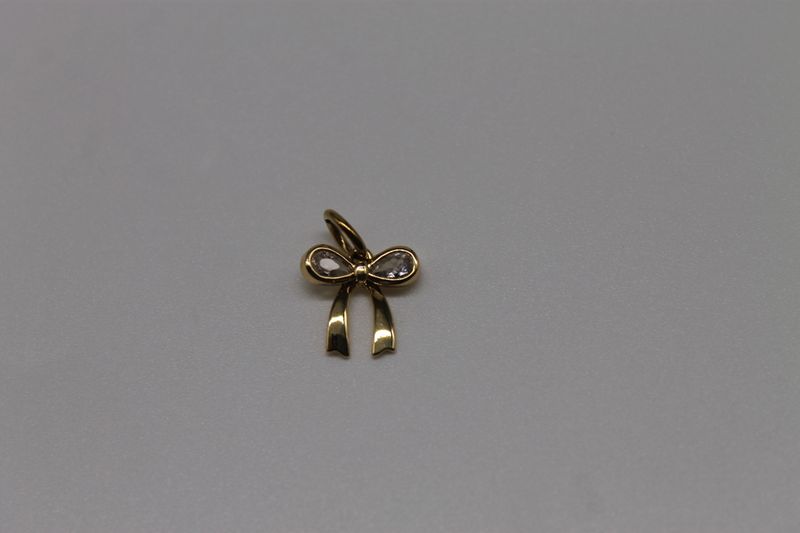 Gold Diamond Bow Charm