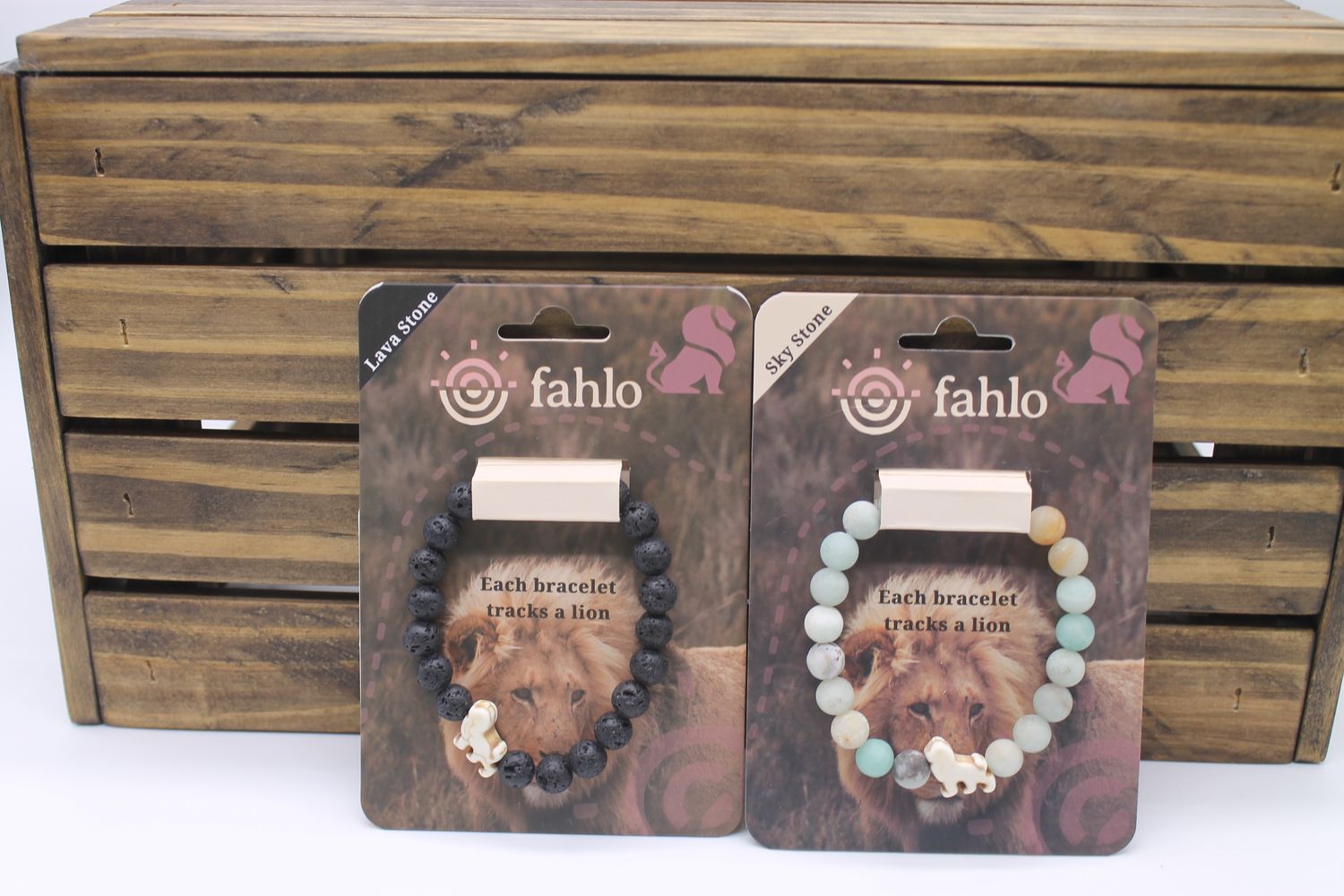 Fahlo Lion Bracelet, Color: Sky Stone