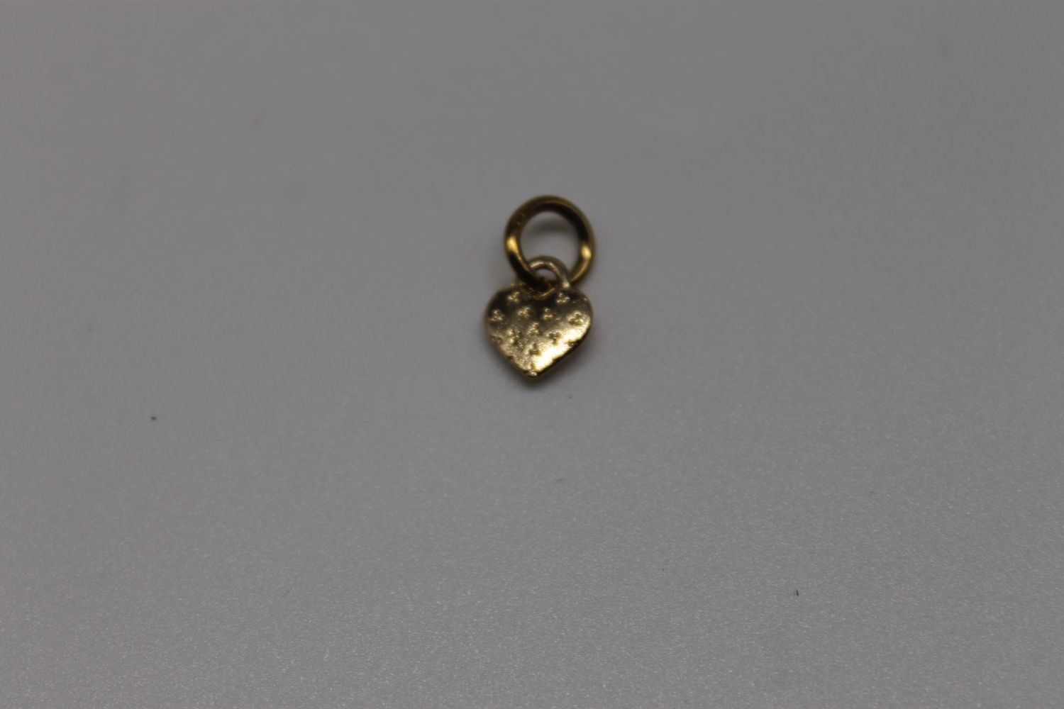 Gold Red Heart Charm