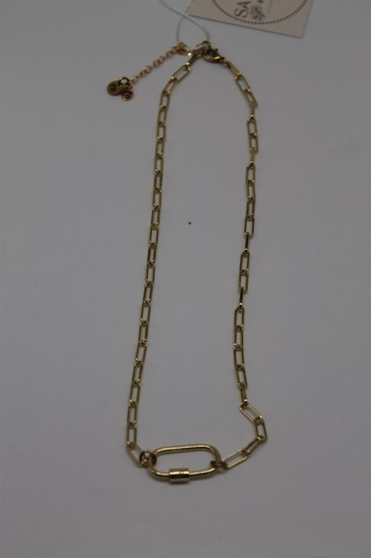 Gold Ashley Necklace With Piper Carabiner